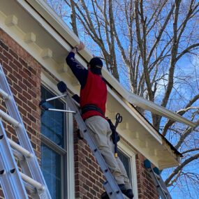 489180698_1236122165183597_5490537782639550449_n A person replacing gutters in Smithfield, VA and Southside, VA