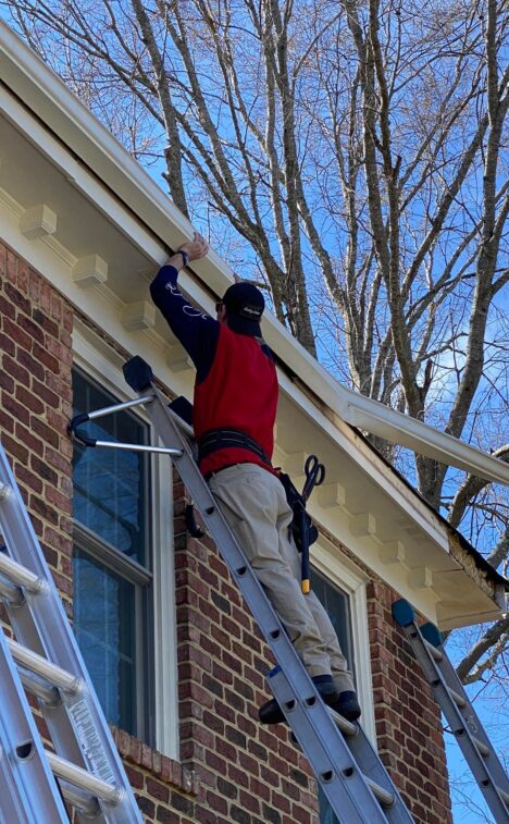 489180698_1236122165183597_5490537782639550449_n A person replacing gutters in Smithfield, VA and Southside, VA